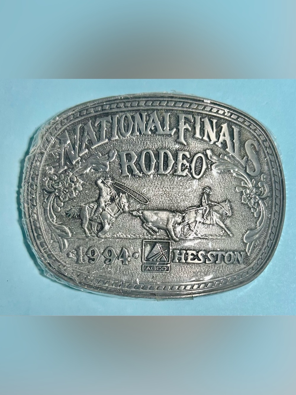 1994 Hesston NFR Tournament Rodeo PRCA Rodeo Men’s Western Belt Buckle NEW